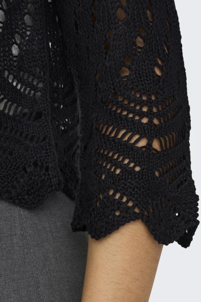 JDYSUN 3/4 CROPPED CARDIGAN KNT NOO 15184486 BLACK